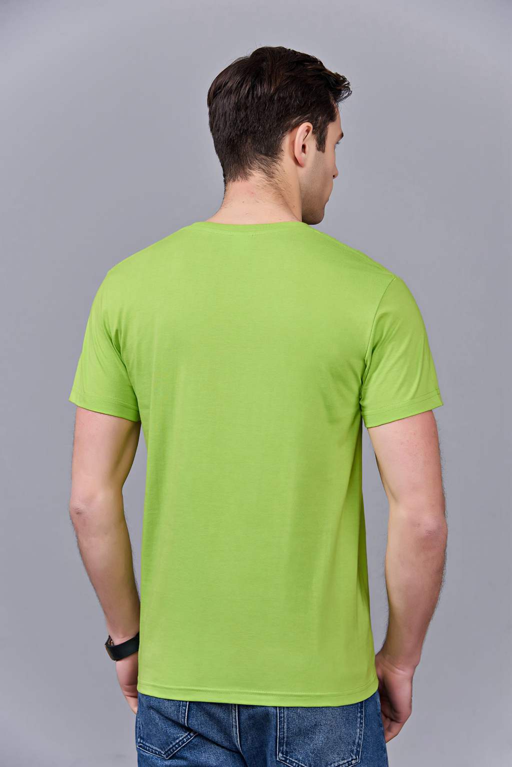 畢業(yè)創(chuàng)意校服班服文化衫定制加工LOGO繡秀印花款 澳大利亞棉200G長(zhǎng)短袖文化衫 果綠色