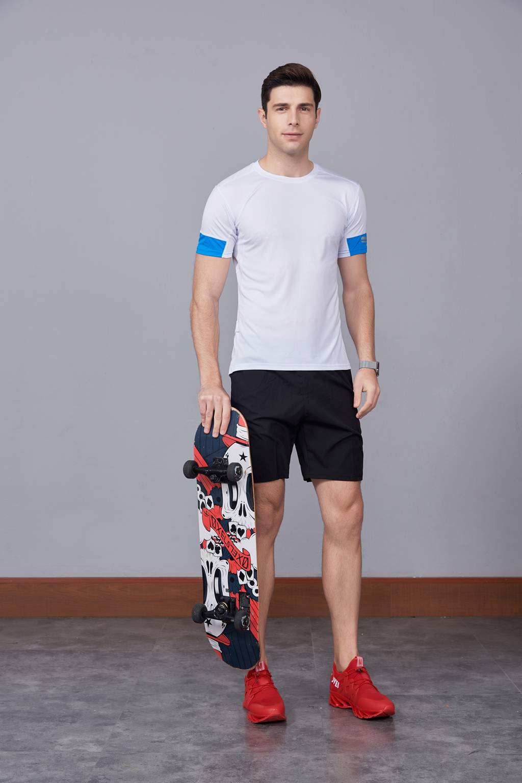 男裝新款情侶裝純色T恤 男上衣潮純棉圓領 短袖T恤白色