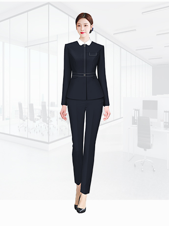 行政職業(yè)裝定制  時(shí)尚職業(yè)裝女士春秋季 黑色時(shí)尚職業(yè)裝
